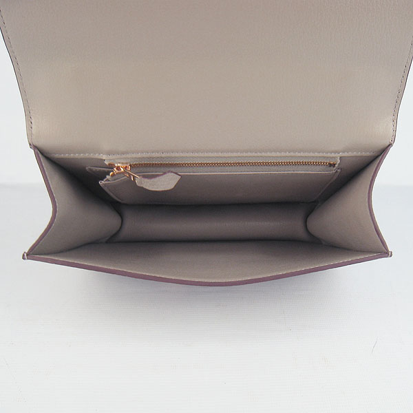 7A Hermes Oxhide Leather Message Bag Grey H017